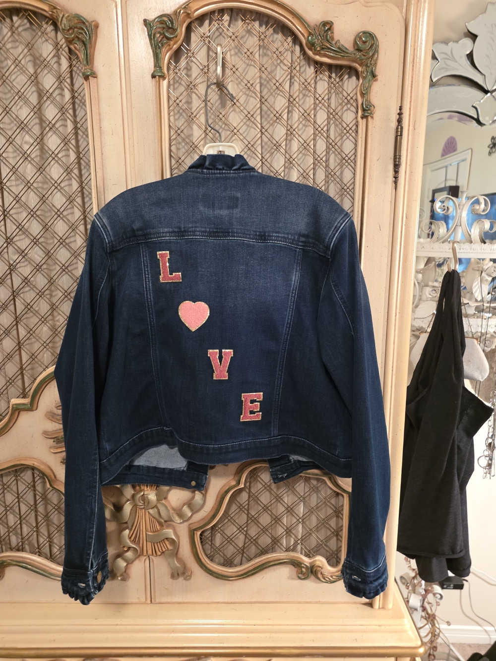 Custom Draper James Ruffle Collar Denim Jacket - Picture 3 of 3